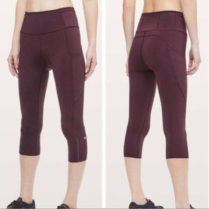 Lululemon fast and free crop legging size 8